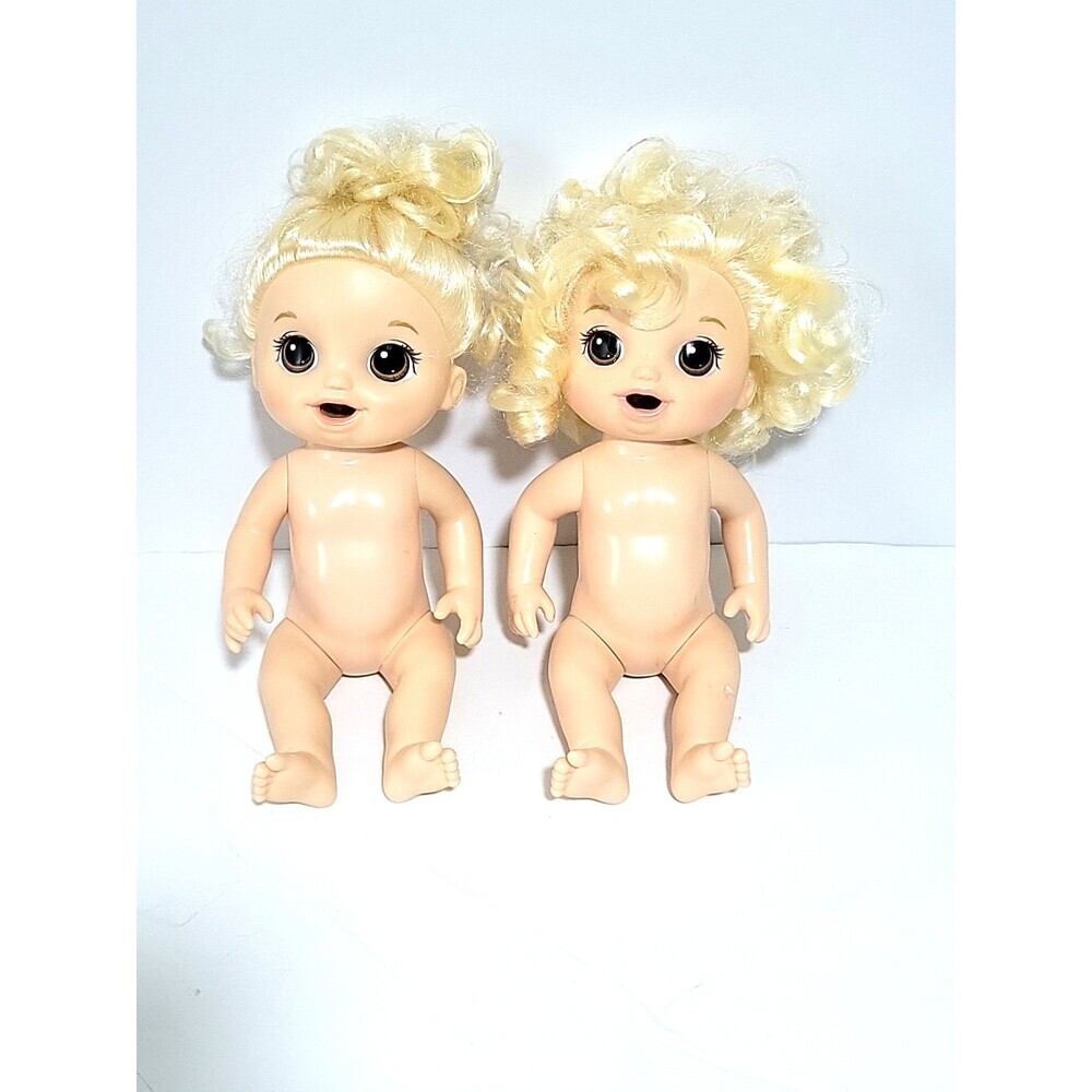 Baby Alive Doll Lot Of 2 Blonde Hair Brown Eyes 2018 Amsterdam Hasbro Wets
